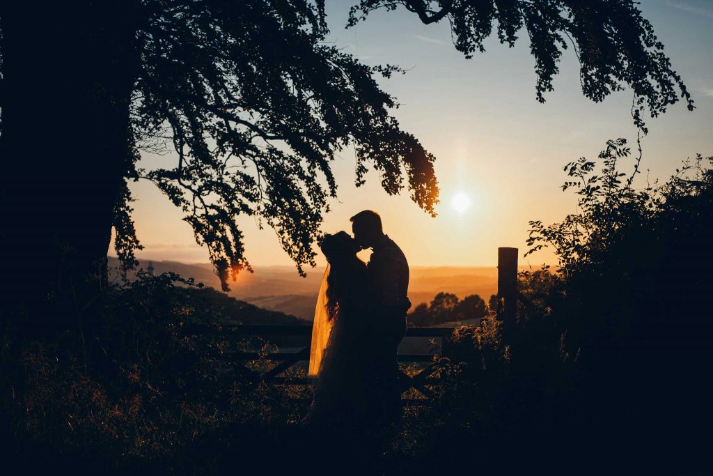 Haldon Belvedere wedding sunset